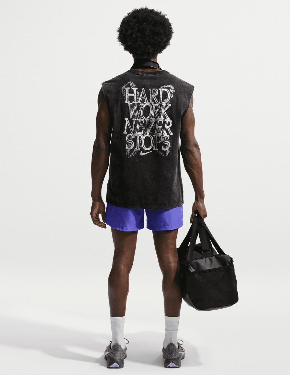 Playera deportiva para entrenamiento nike m nk tee lse sl train hrd wrk de hombre