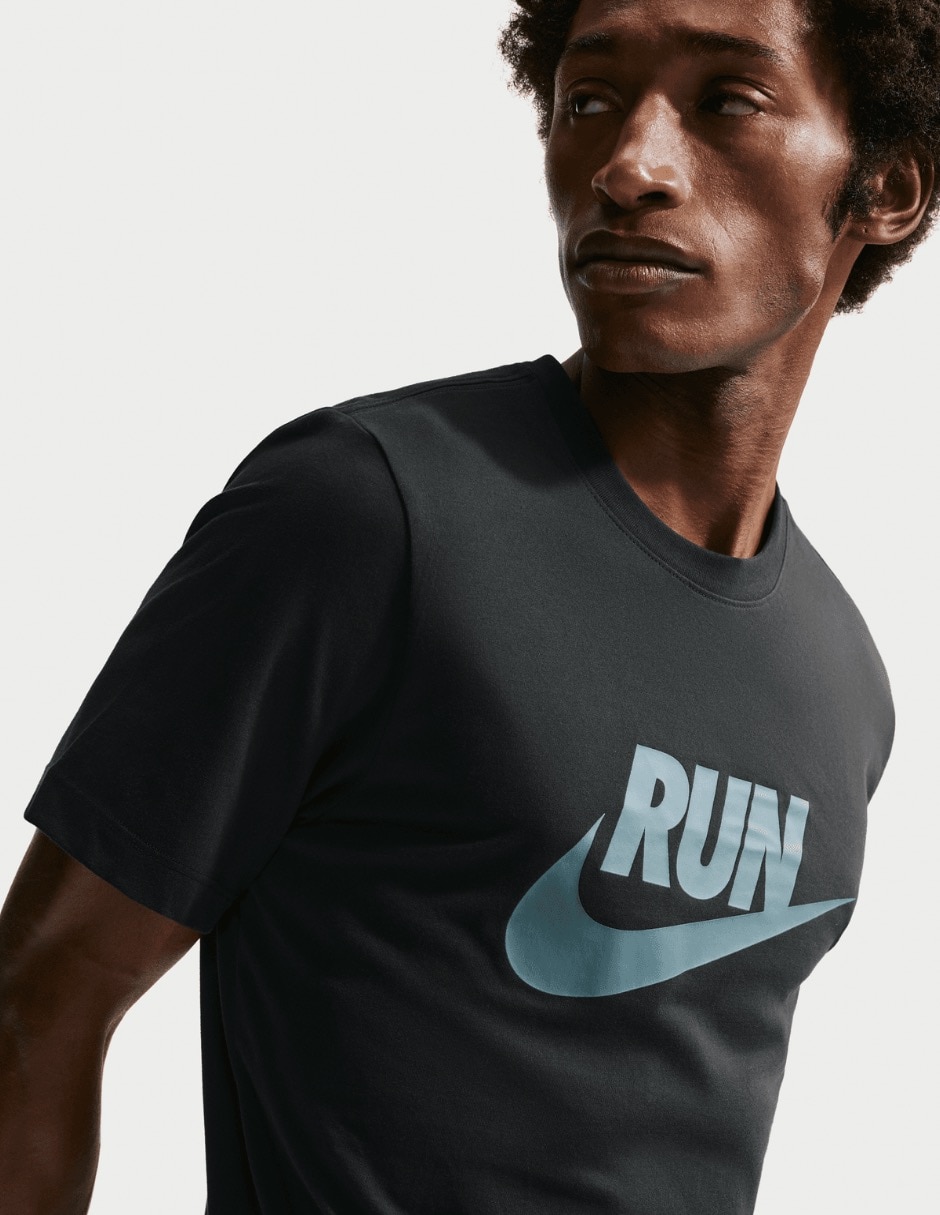 Playera deportiva para entrenamiento nike m nk df tee run swoosh de hombre