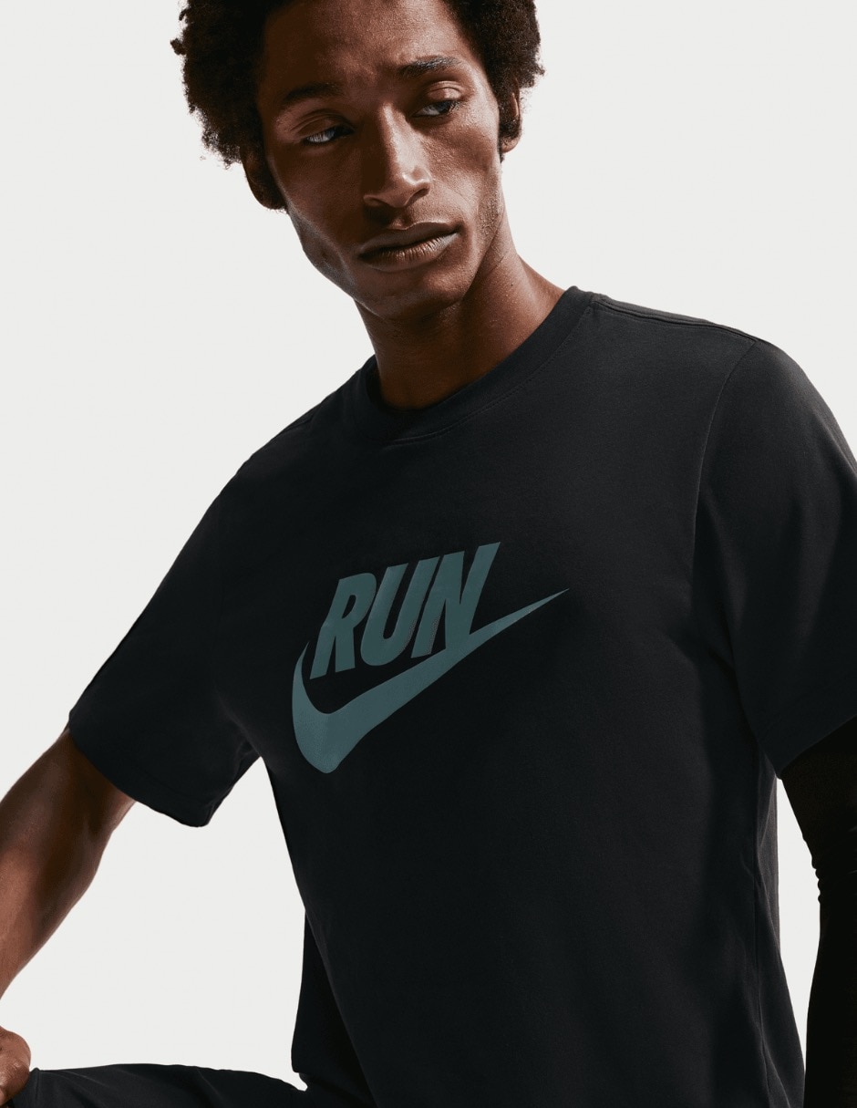 Playera deportiva para entrenamiento nike m nk df tee run swoosh de hombre
