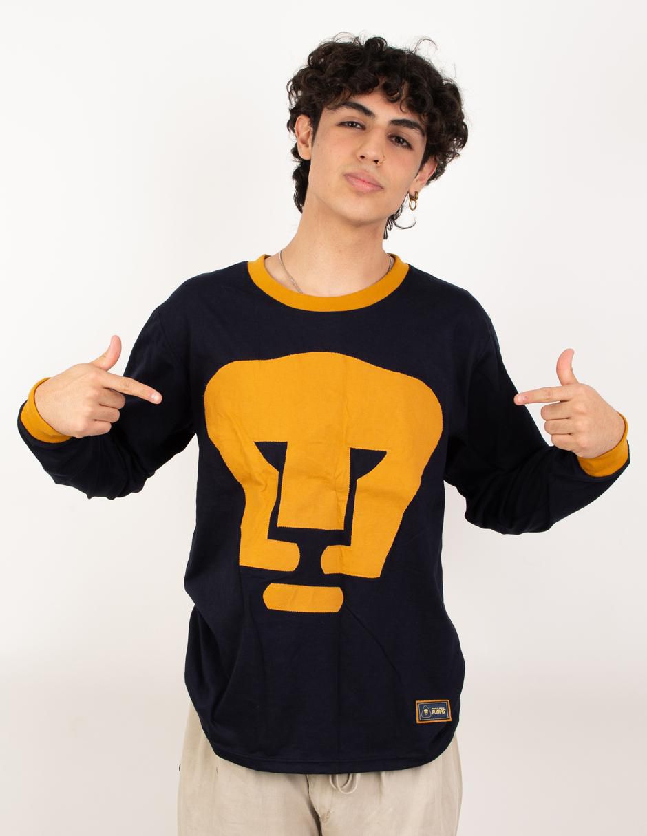 Jersey de Pumas de la UNAM conmemorativo manga larga fan para hombre