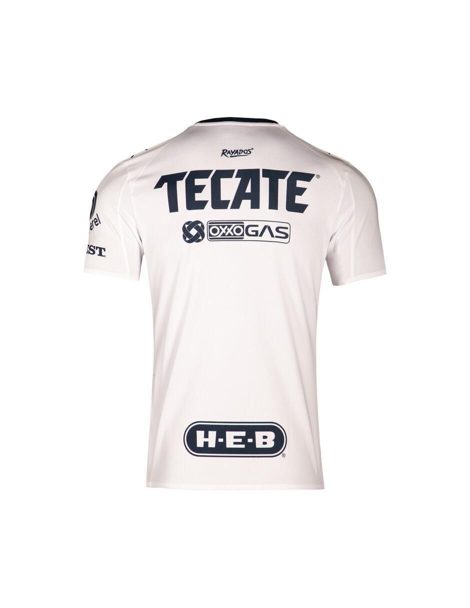Jersey de Club de Fútbol Monterrey visitante manga corta jugador para hombre 2