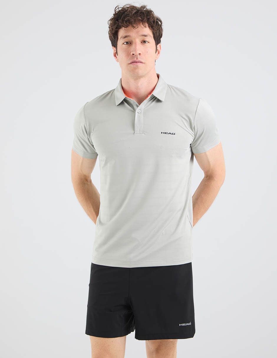 Playera tipo polo deporte con raqueta para hombre Playera tipo polo deporte con raqueta para hombre