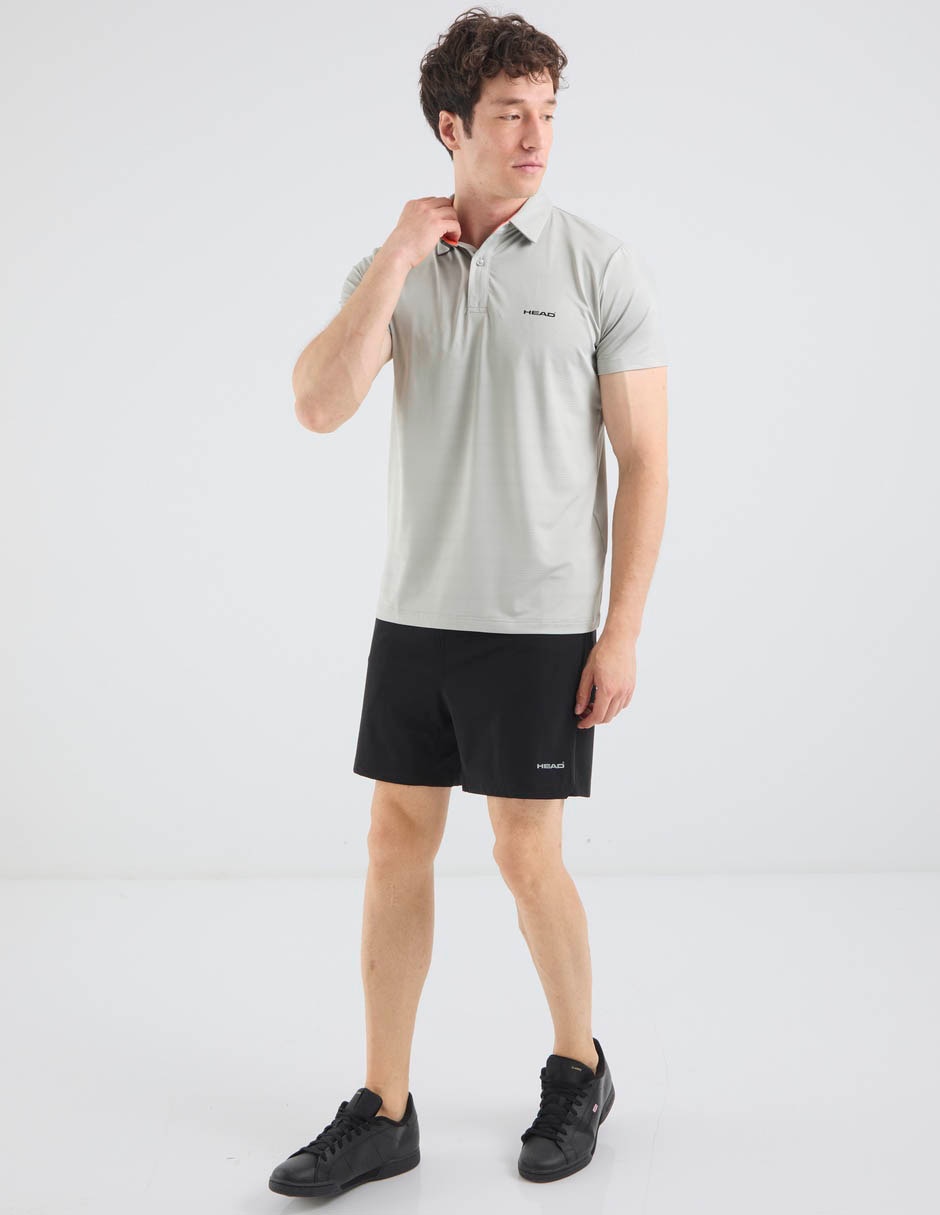 Playera tipo polo deporte con raqueta para hombre 2