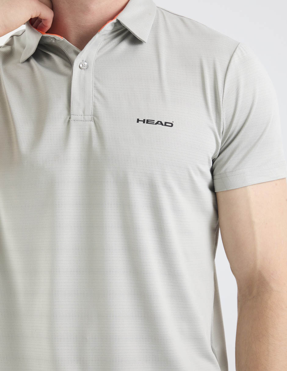Playera tipo polo deporte con raqueta para hombre 5