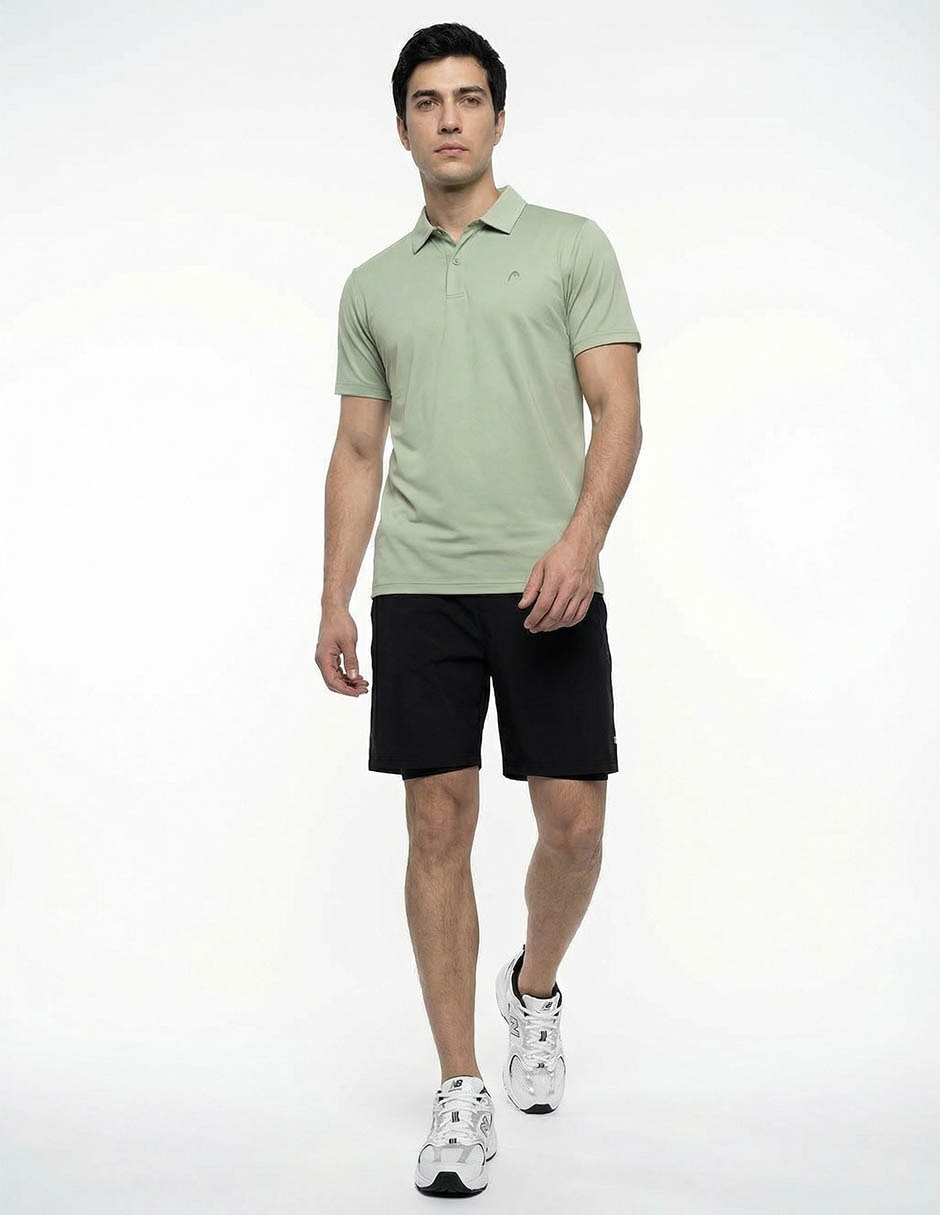 Playera tipo polo deporte con raqueta Head para hombre
