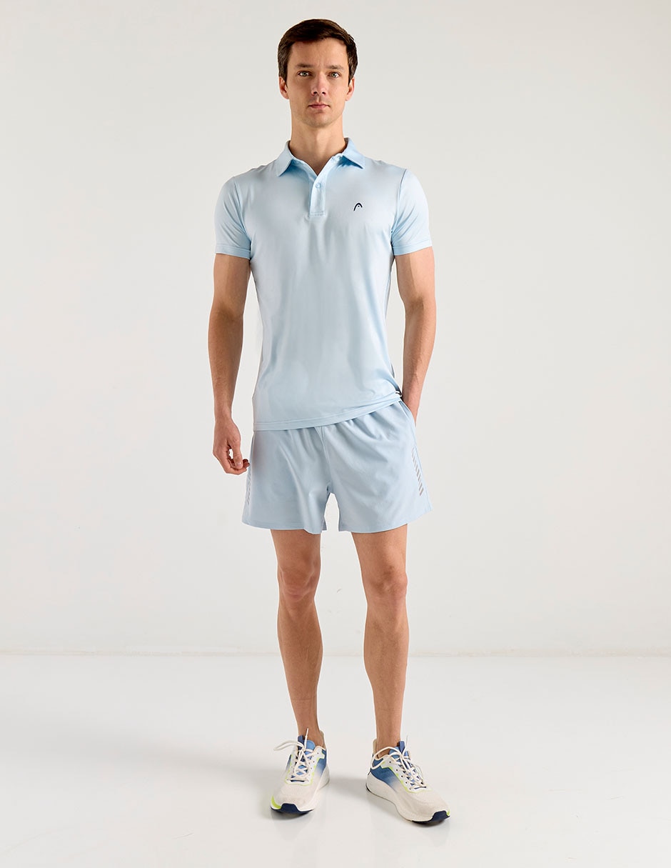 Playera tipo polo deporte con raqueta para hombre 3