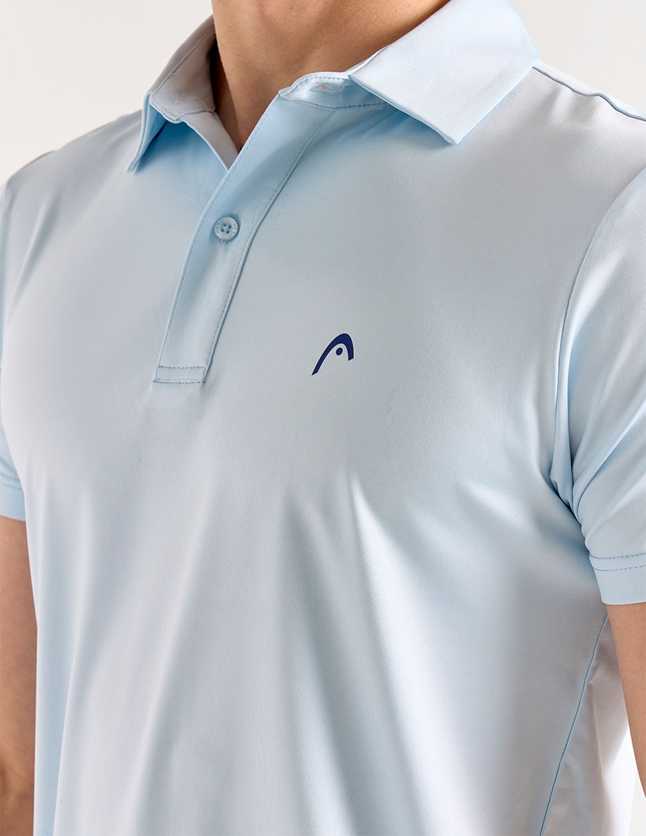 Playera tipo polo deporte con raqueta para hombre 4