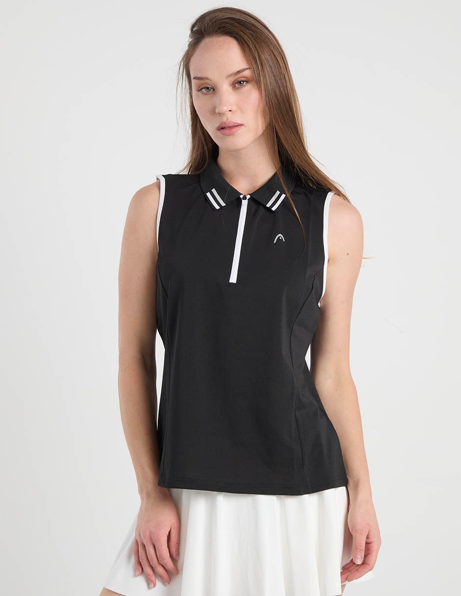 Playera tipo polo deporte con raqueta para mujer Playera tipo polo deporte con raqueta para mujer