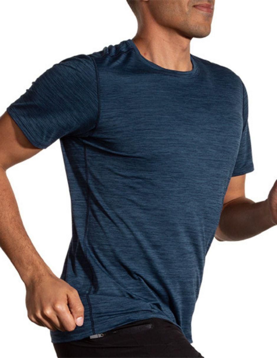 Playera deportiva para correr brooks de hombre