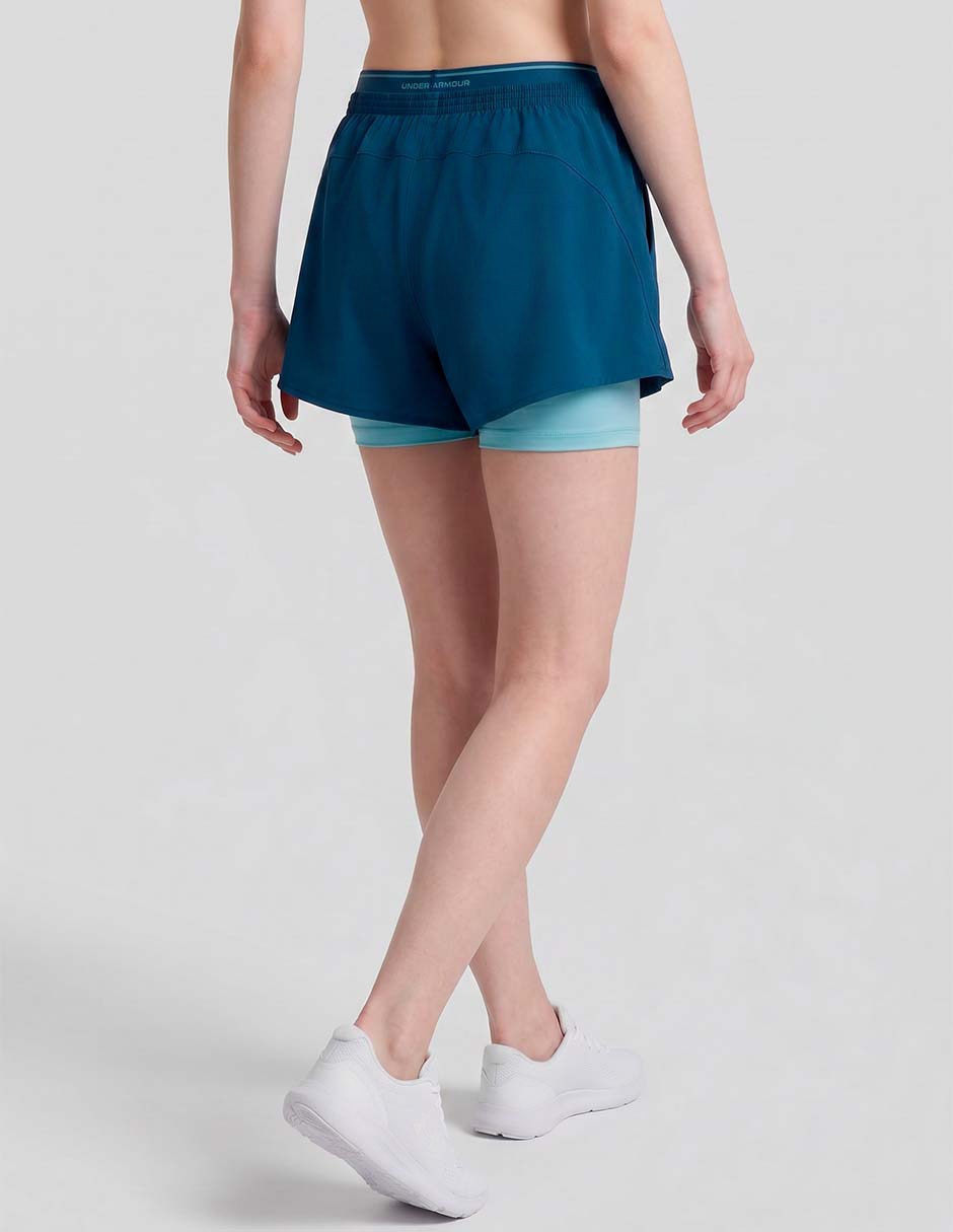 Short con bolsillos under armour ua vanish woven 2in1 para entrenamiento mujer