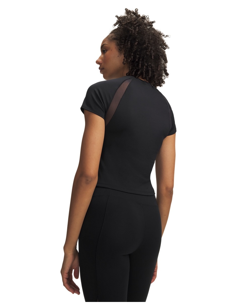 Playera deportiva para entrenamiento under armour motion mesh ssblk de mujer