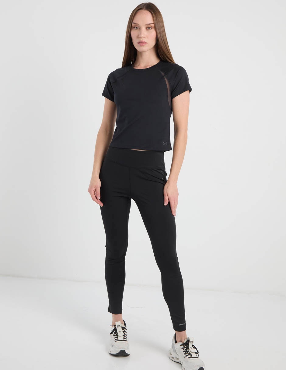 Playera deportiva para entrenamiento Under Armour Motion Mesh SSBLK de mujer