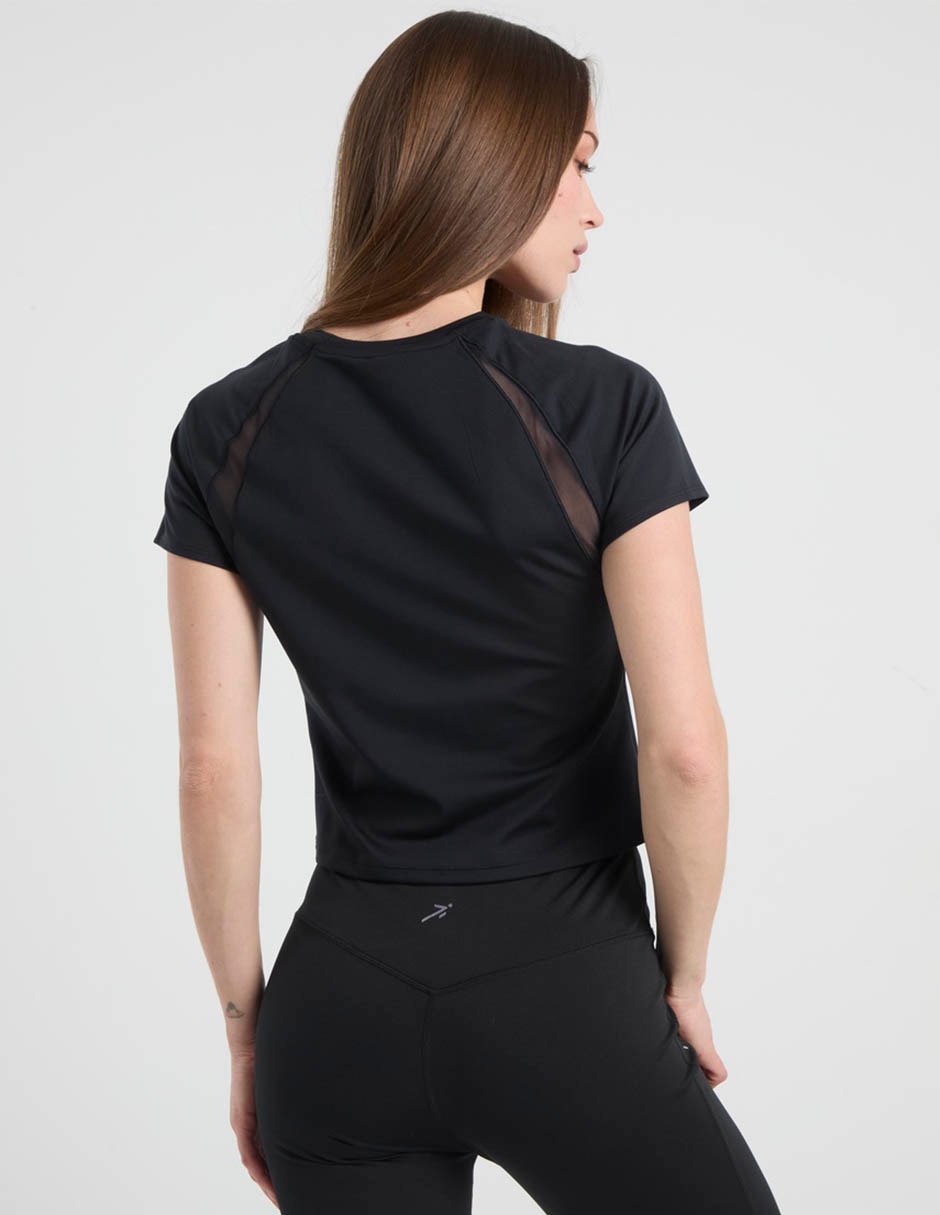 Playera deportiva para entrenamiento Under Armour Motion Mesh SSBLK de mujer