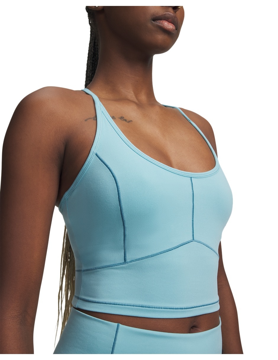 Playera deportiva para entrenamiento under armour meridian nov support tankblu de mujer