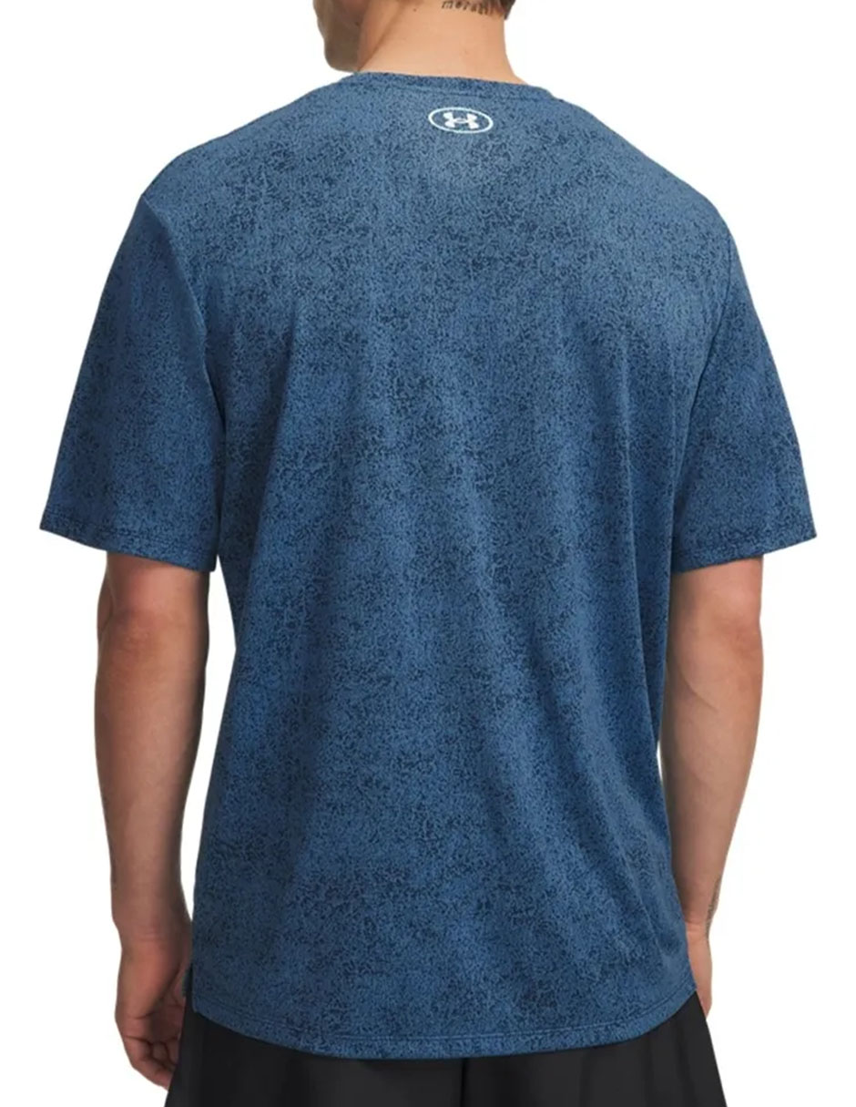 Playera deportiva para entrenamiento under armour ua tech tee pixelateblu de hombre