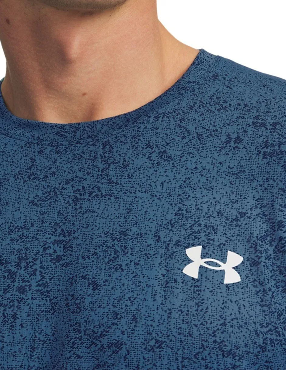 Playera deportiva para entrenamiento under armour ua tech tee pixelateblu de hombre