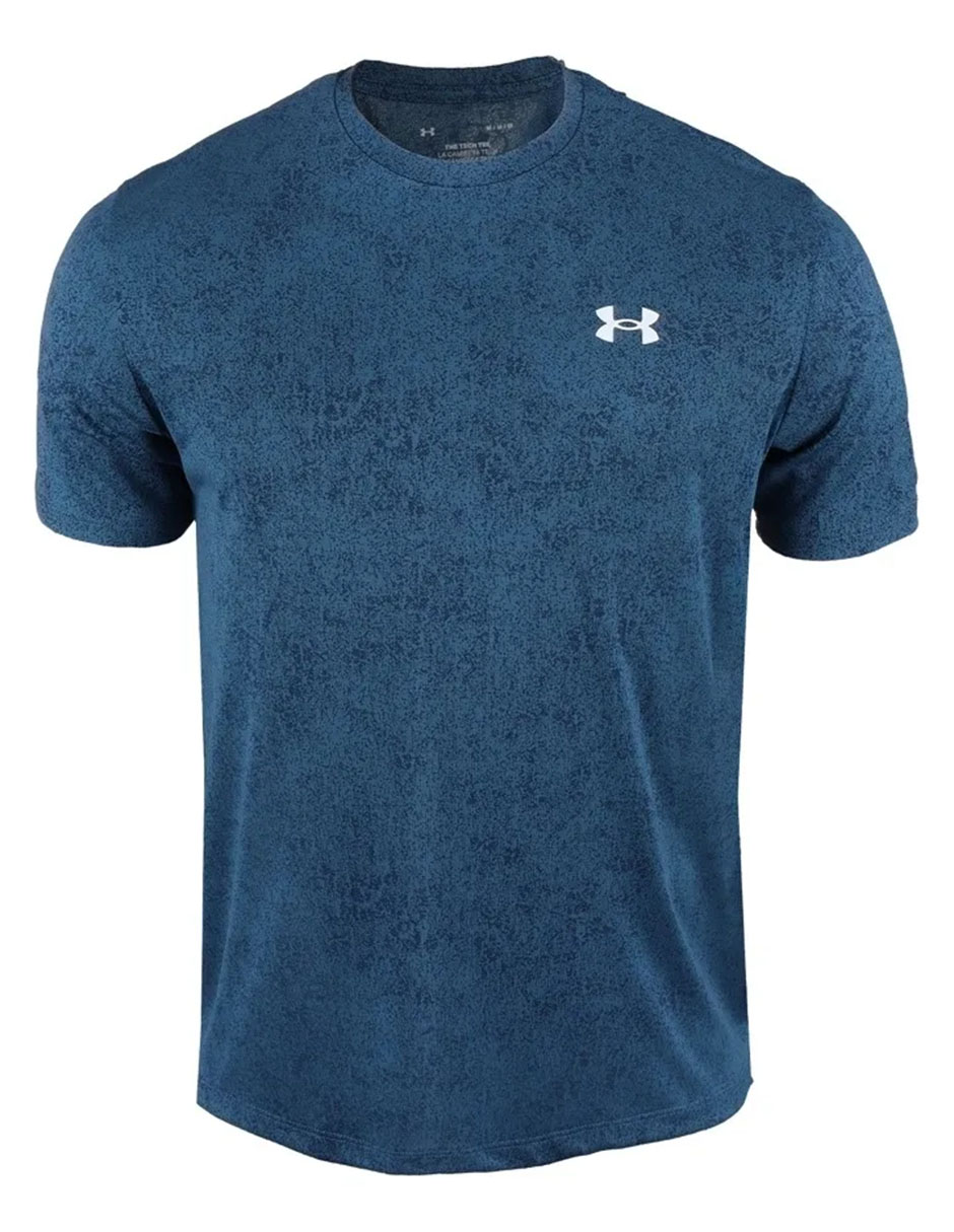 Playera deportiva para entrenamiento under armour ua tech tee pixelateblu de hombre