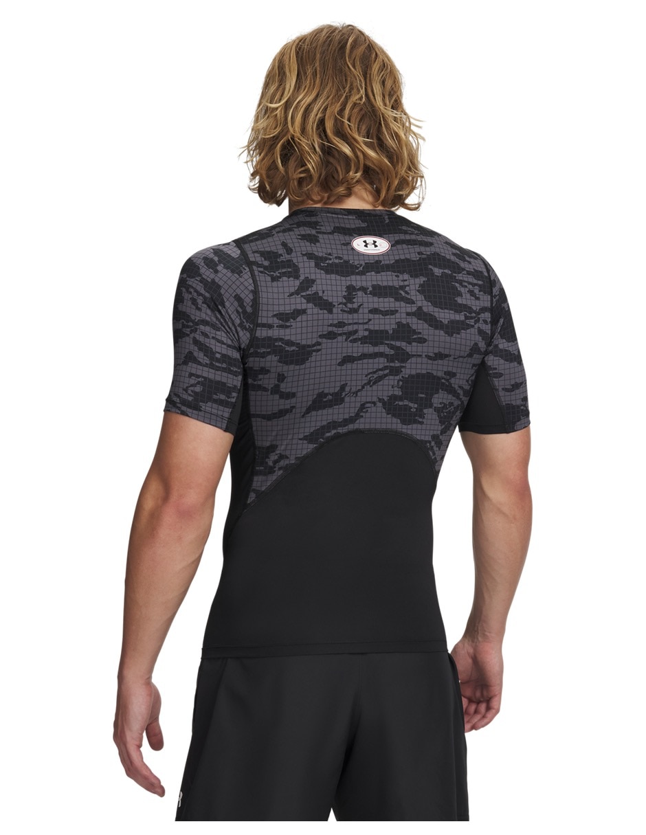 Playera deportiva para entrenamiento Ua Hg Printed Ssblk de hombre 3