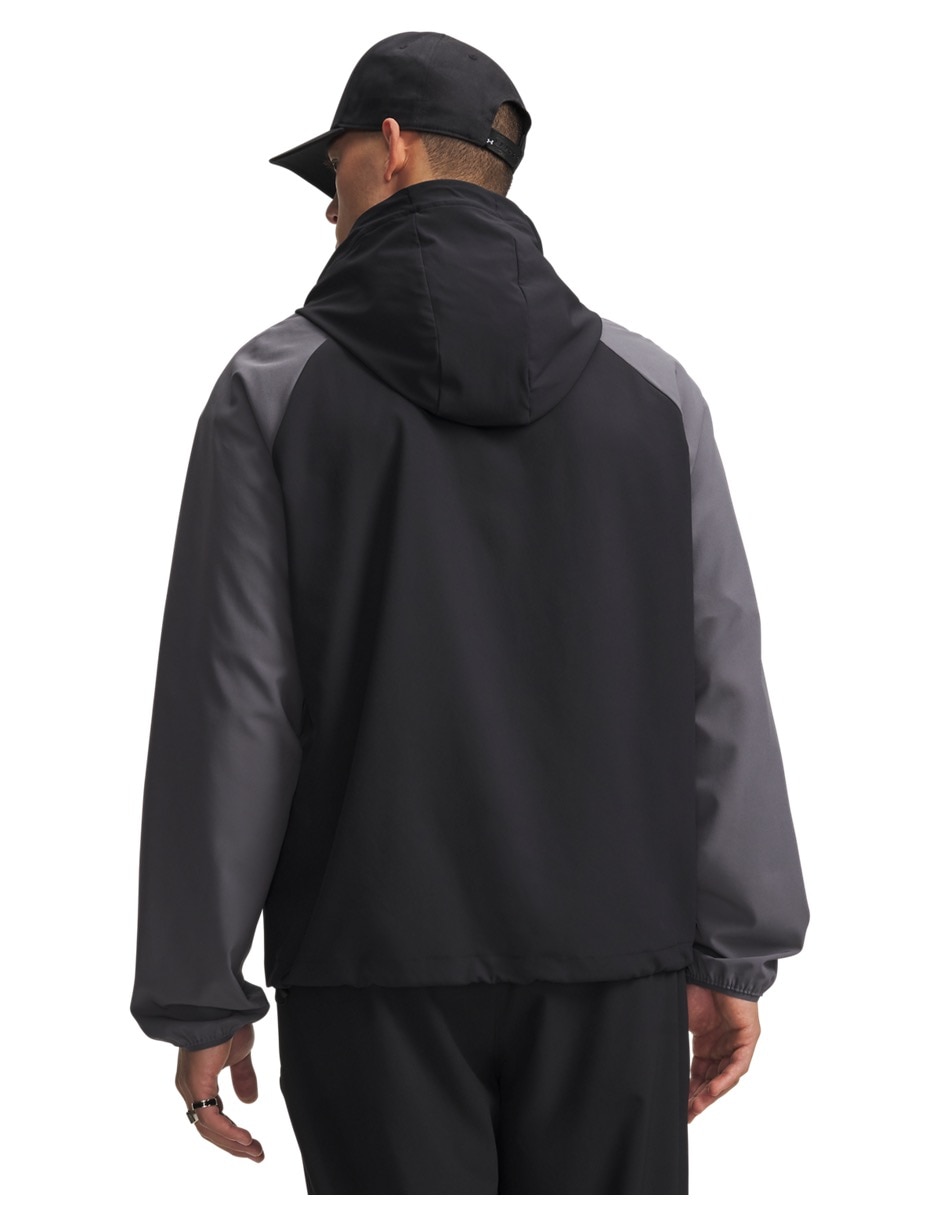 Chamarra para entrenamiento Ua Vibe Woven Anorakgry para hombre 2