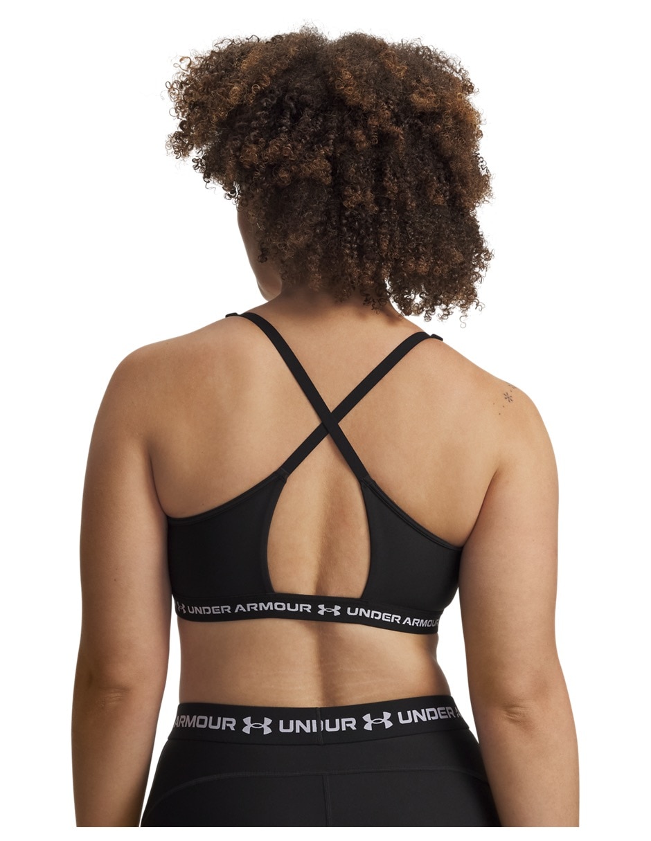 Top deportivo under armour ua crossback low brablk para entrenamiento mujer