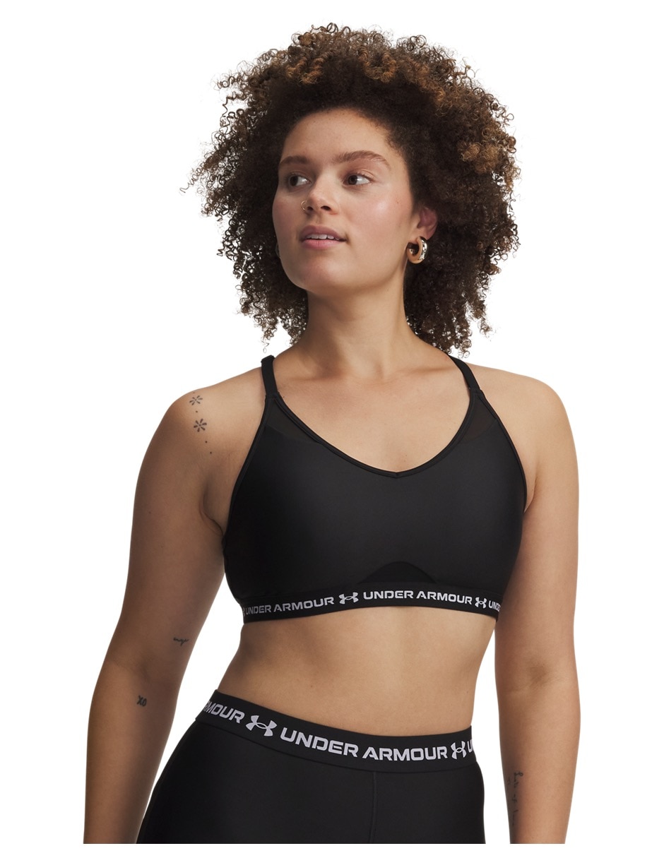 Top deportivo ua crossback low brablk para entrenamiento mujer