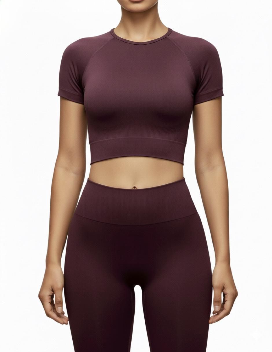 Conjunto deportivo ajustado con elástico para mujer Conjunto deportivo ajustado con elástico para mujer