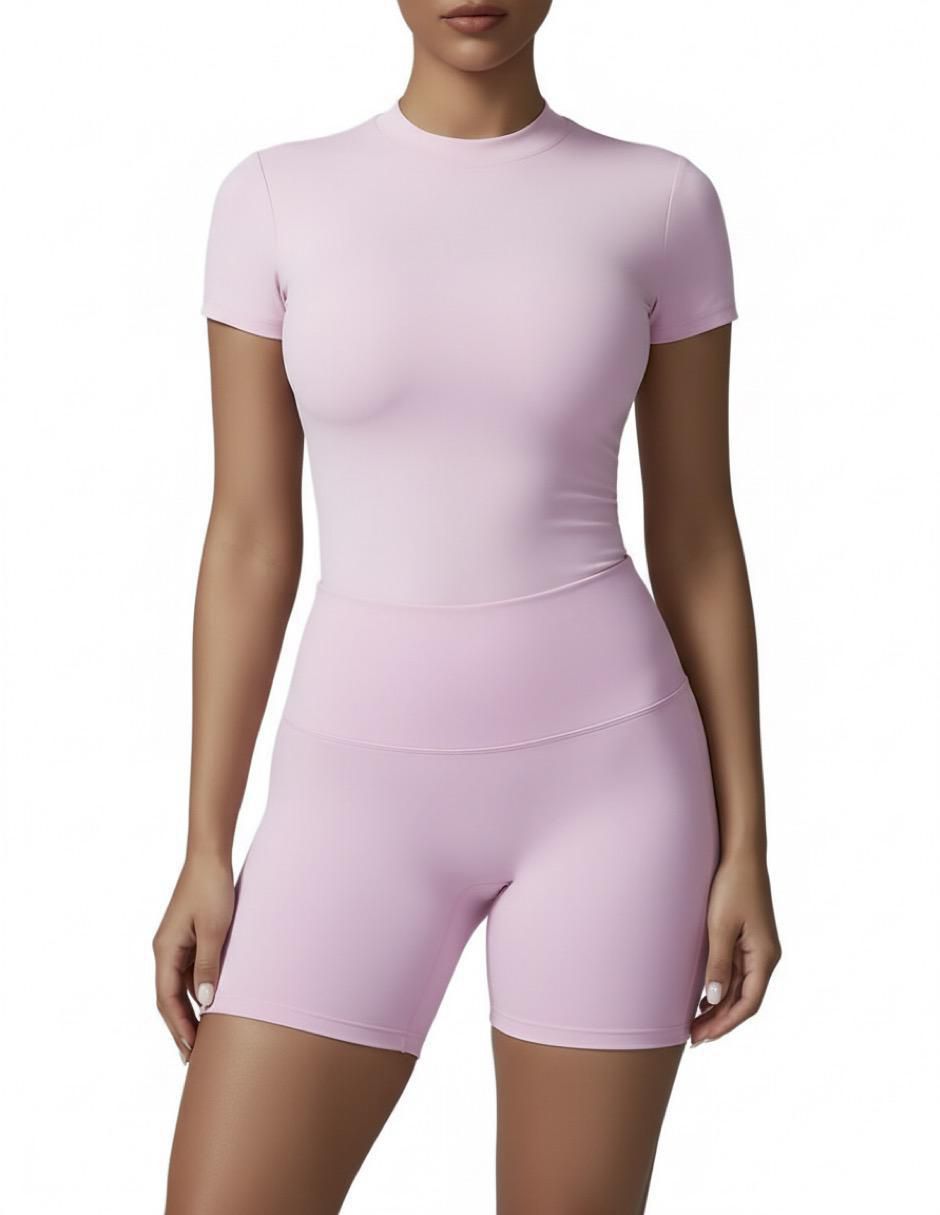 Conjunto deportivo regular con elástico para mujer