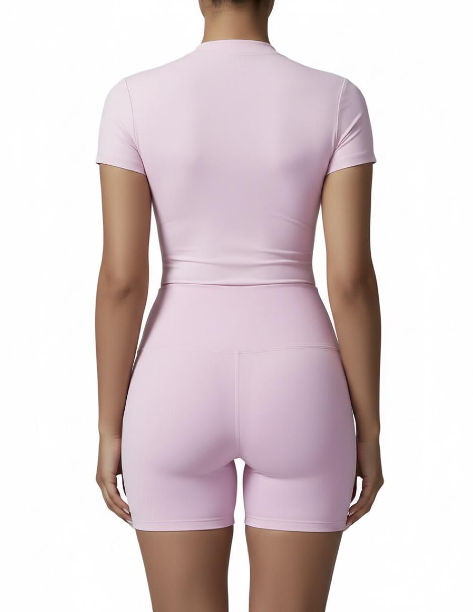 Conjunto deportivo regular con elástico para mujer