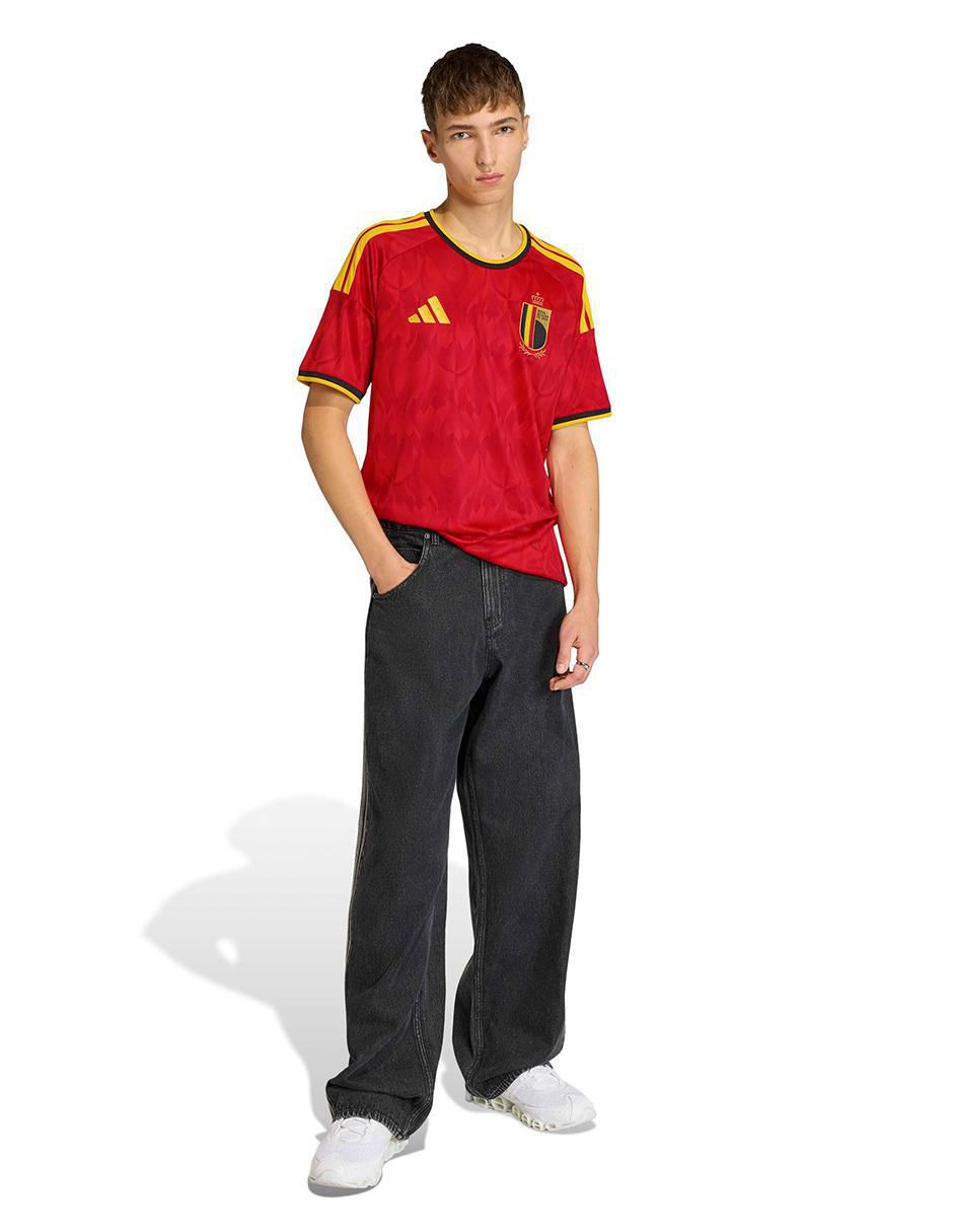 Jersey de Selección de fútbol de Bélgica local manga corta para hombre 4