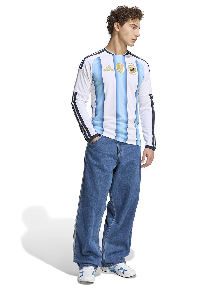 Jersey de Selección de fútbol de Argentina local manga larga Adidas para hombre