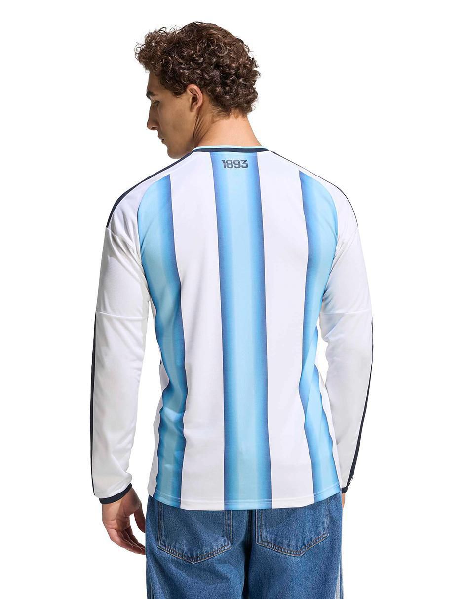 Jersey de Selección de fútbol de Argentina local manga larga Adidas para hombre