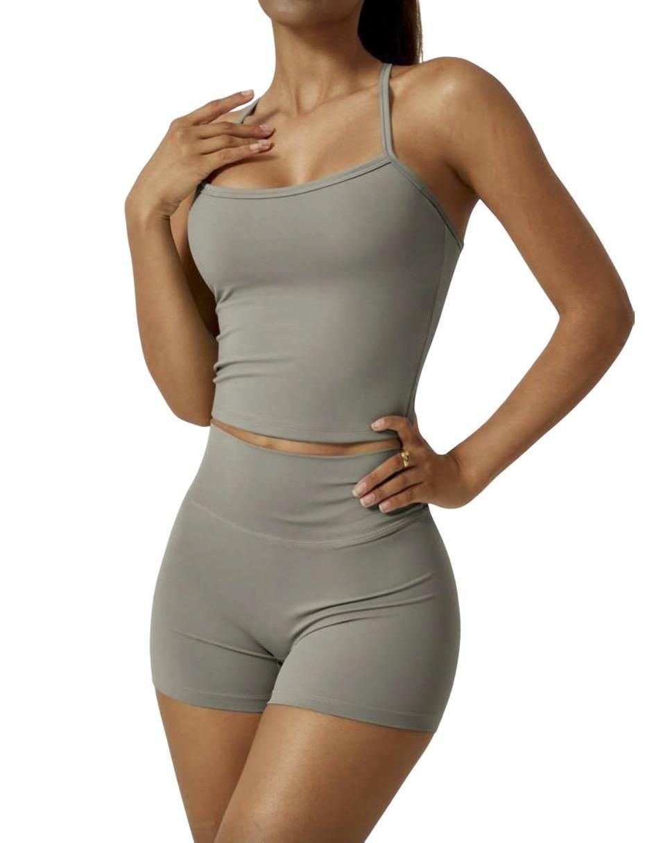 Conjunto deportivo ajustado con elástico para mujer Conjunto deportivo ajustado con elástico para mujer