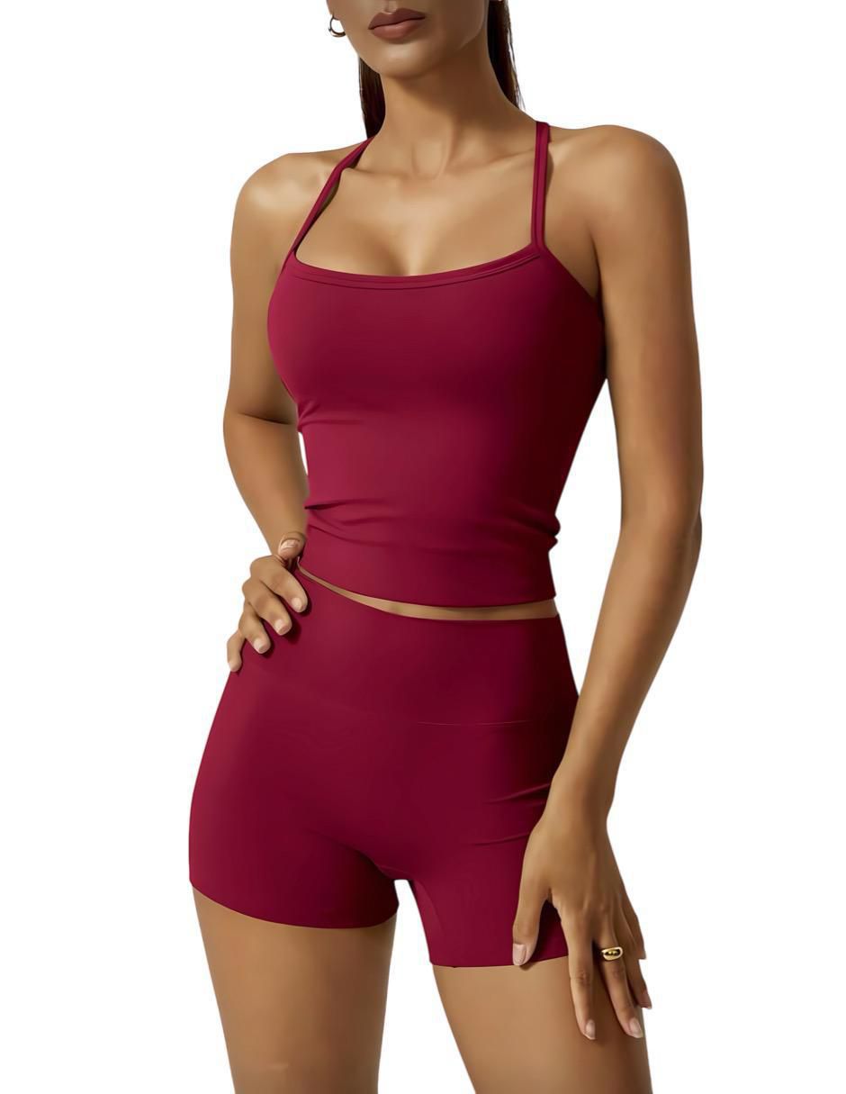 Conjunto deportivo ajustado con elástico para mujer Conjunto deportivo ajustado con elástico para mujer