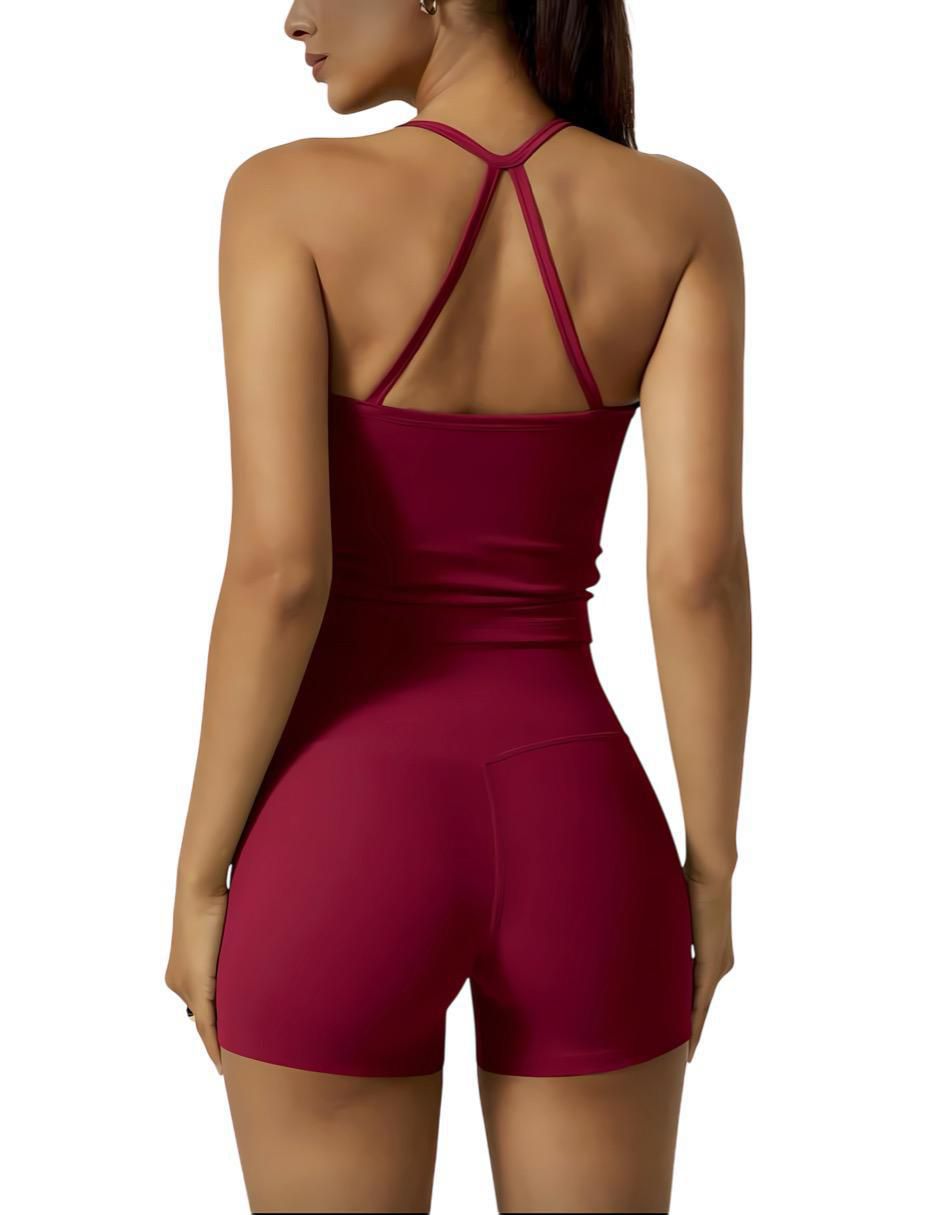 Conjunto deportivo ajustado Tomoloon con elástico para mujer