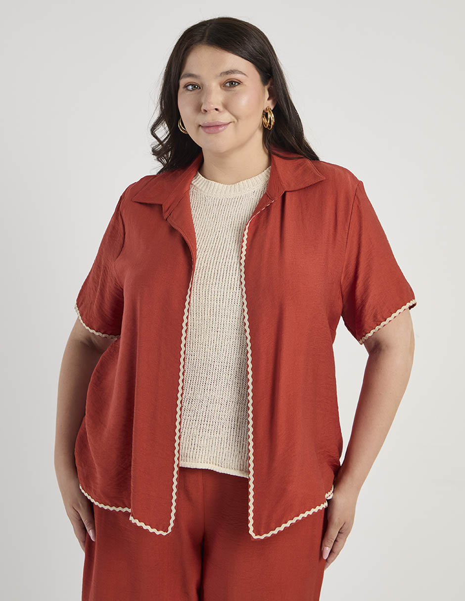 Blusa manga corta para mujer