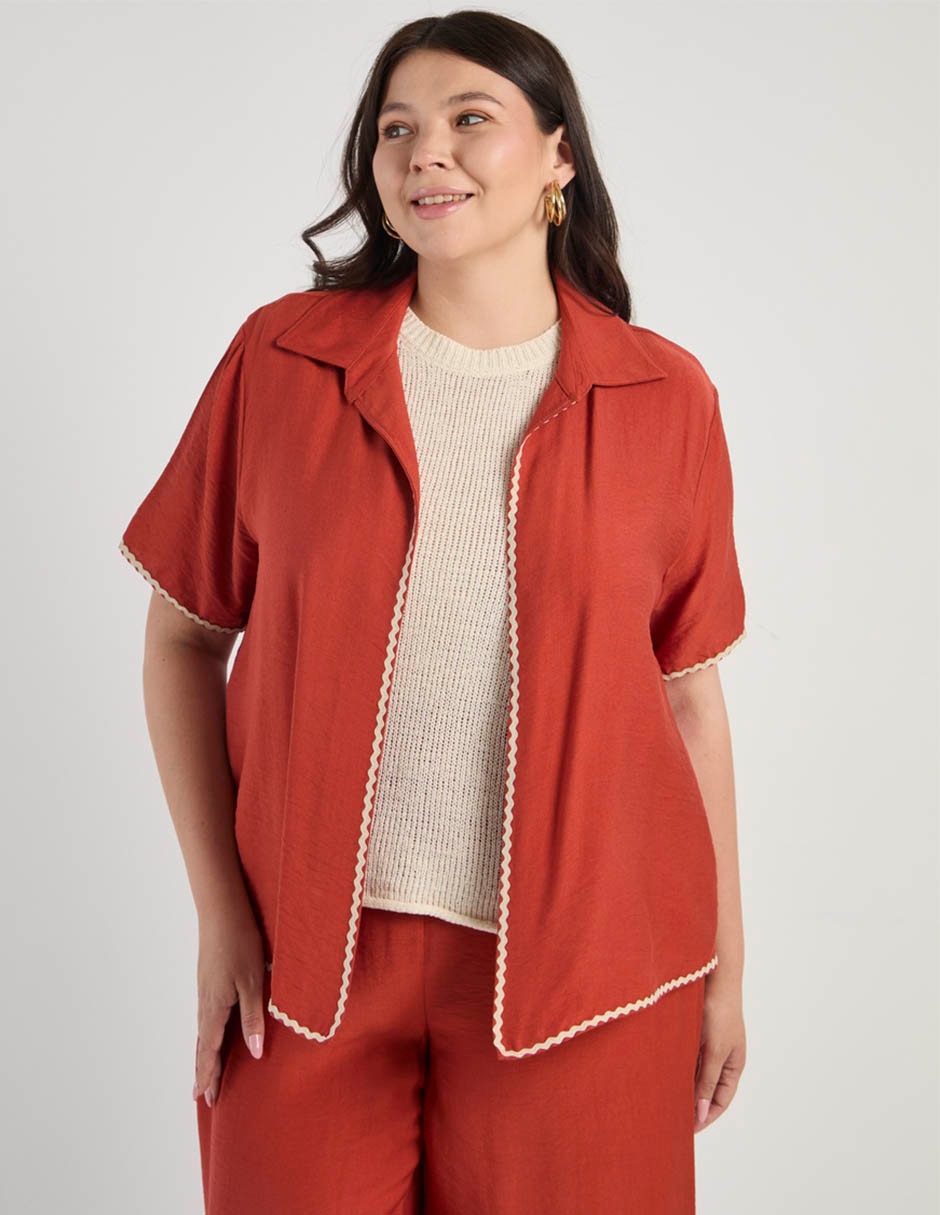 Blusa Map manga corta para mujer