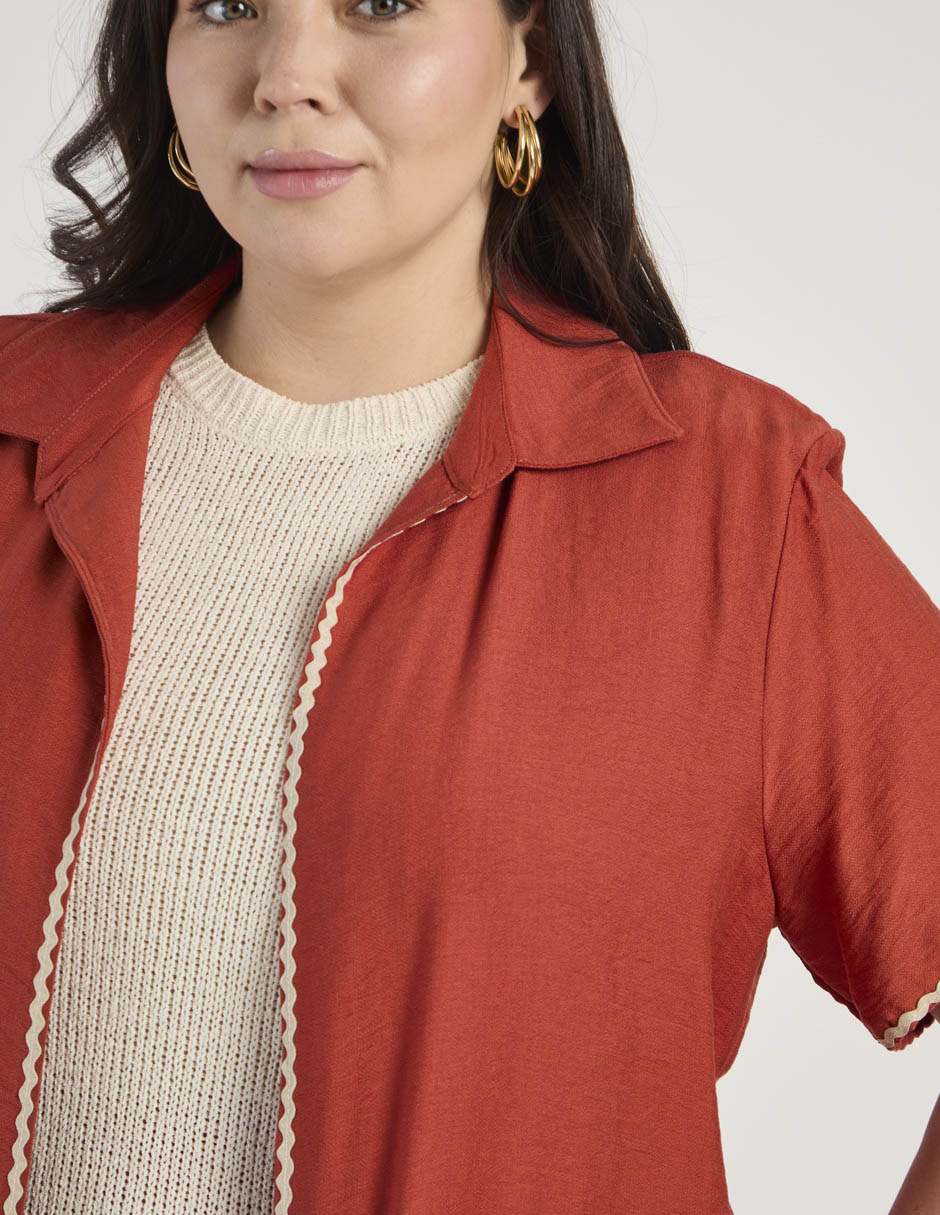 Blusa Map manga corta para mujer