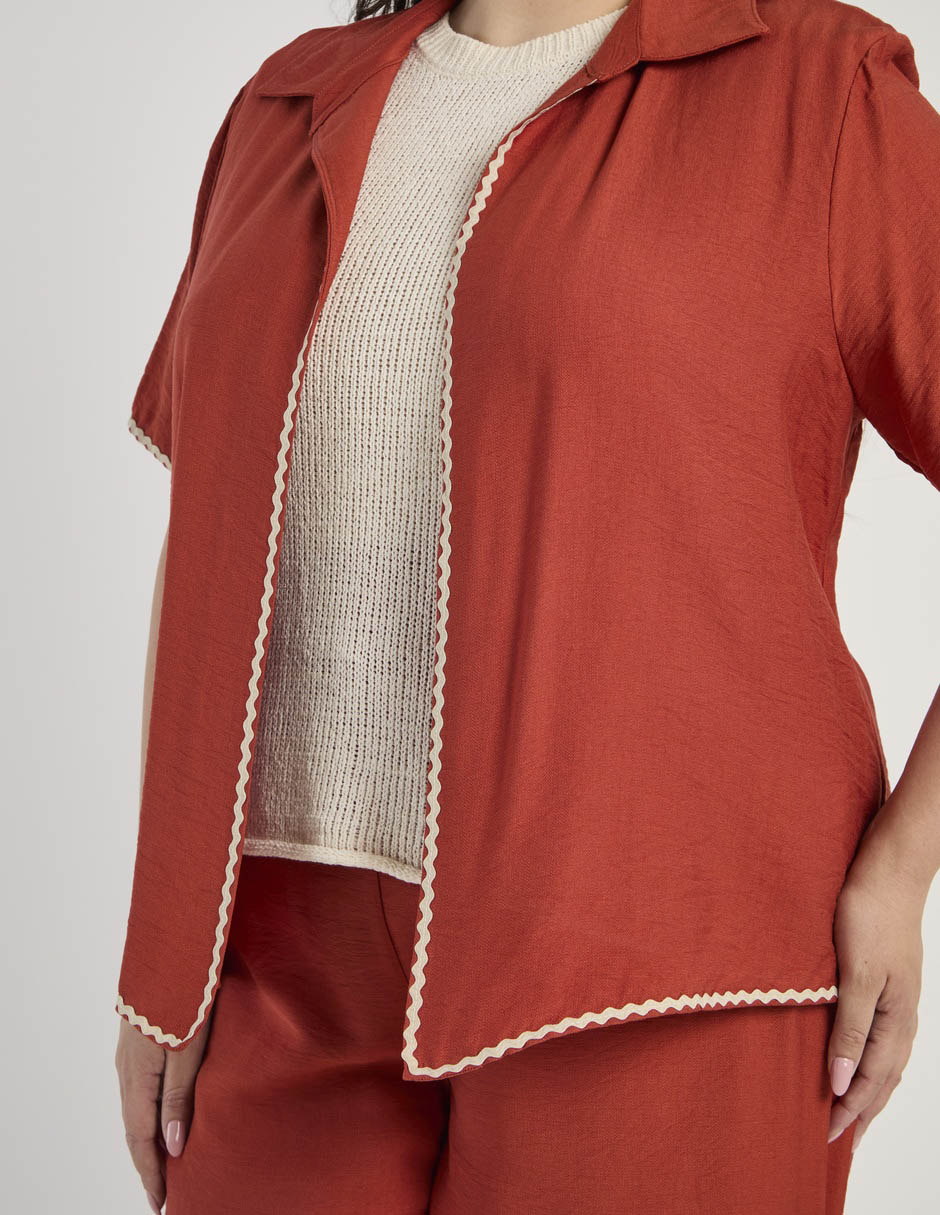 Blusa Map manga corta para mujer