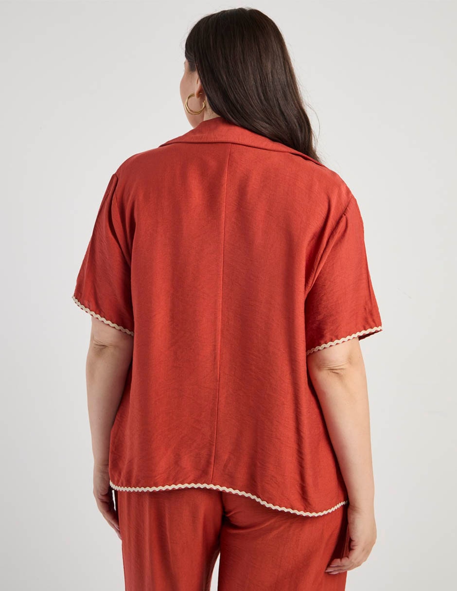Blusa Map manga corta para mujer