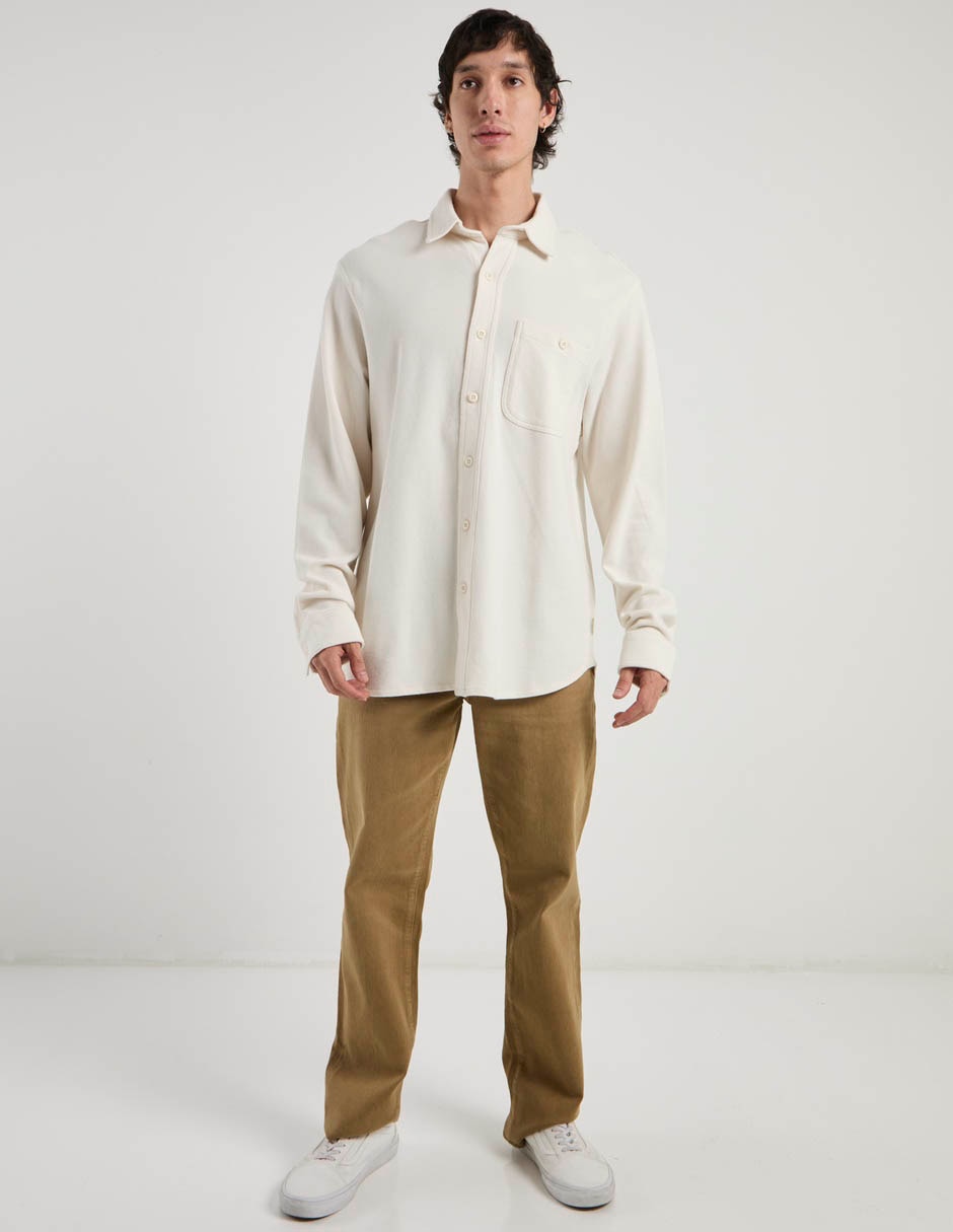 Camisa casual american eagle de algodón manga larga para hombre