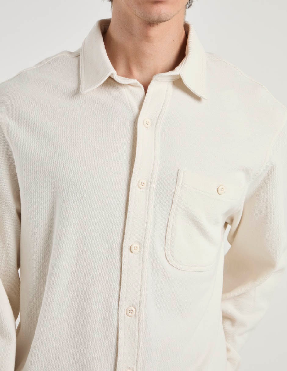 Camisa casual american eagle de algodón manga larga para hombre