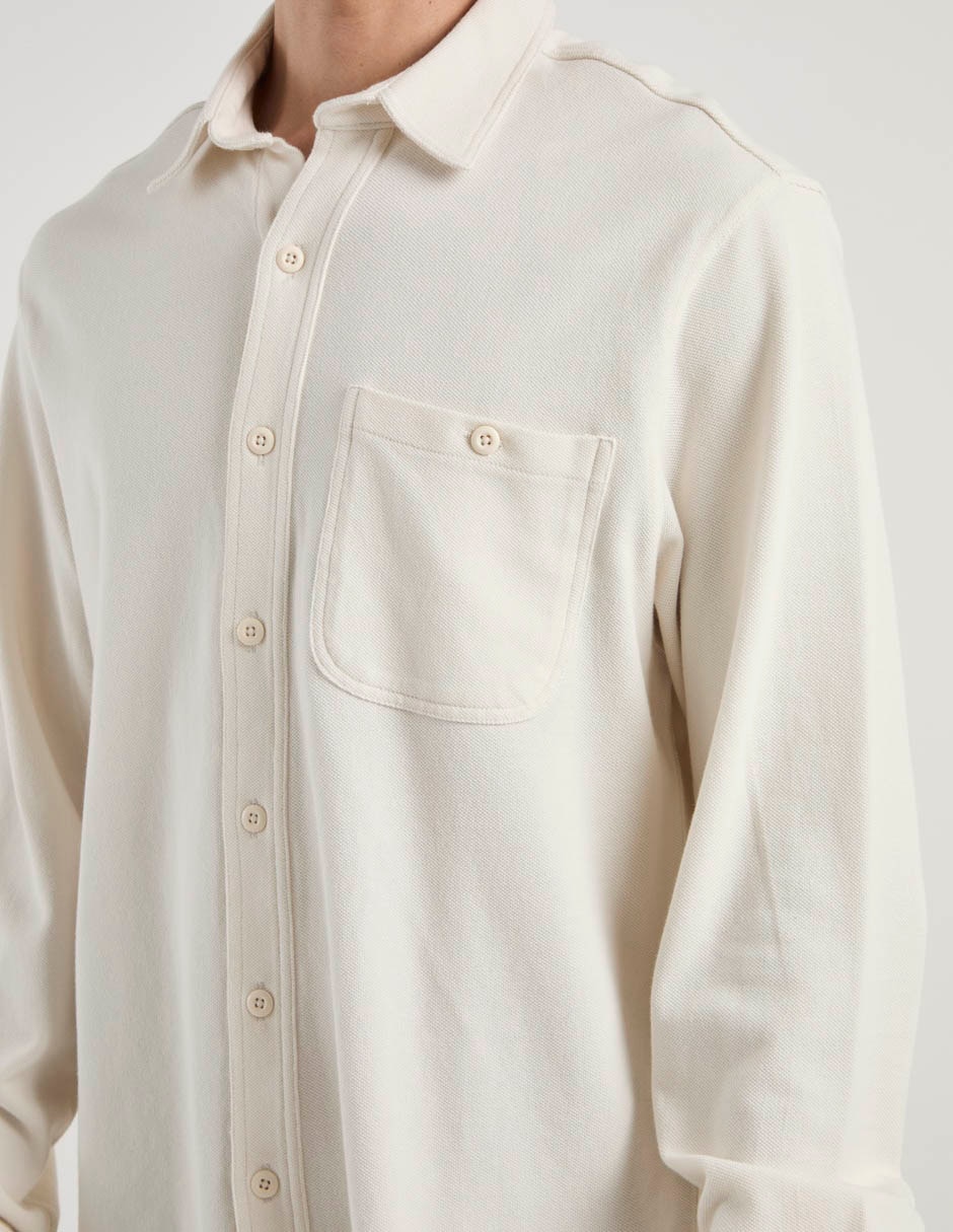 Camisa casual american eagle de algodón manga larga para hombre
