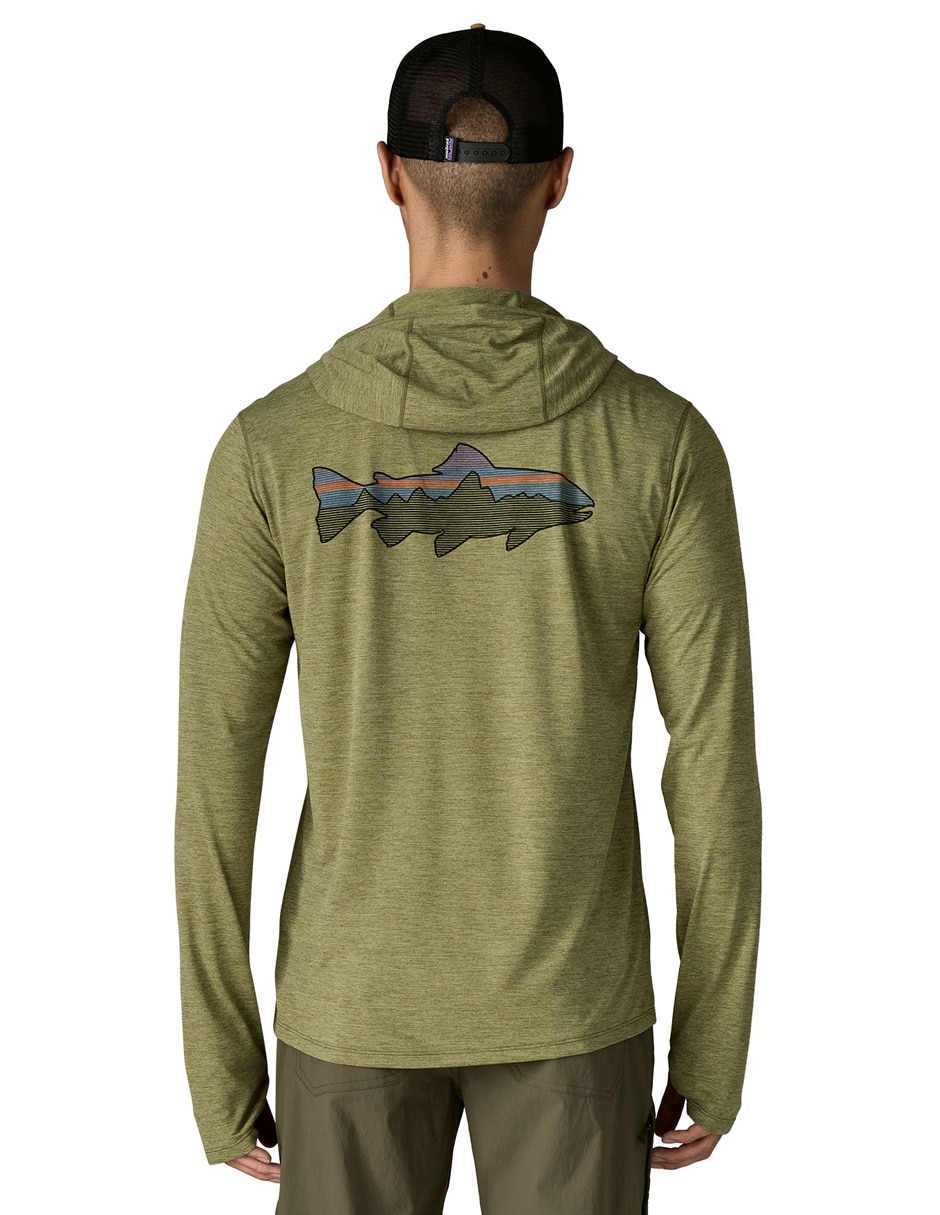Playera deportiva outdoor Patagonia Capilene Cool Sun - Fitz Roy Trout de hombre