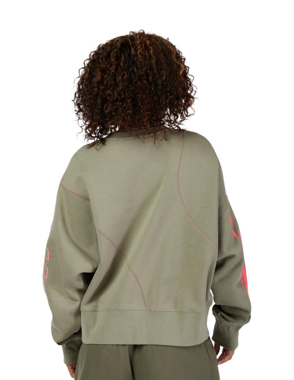 Sudadera Fox Racing Crew Oversized Elevated para mujer