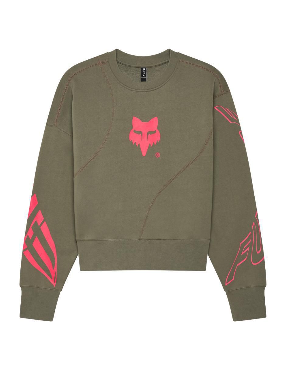 Sudadera Fox Racing Crew Oversized Elevated para mujer
