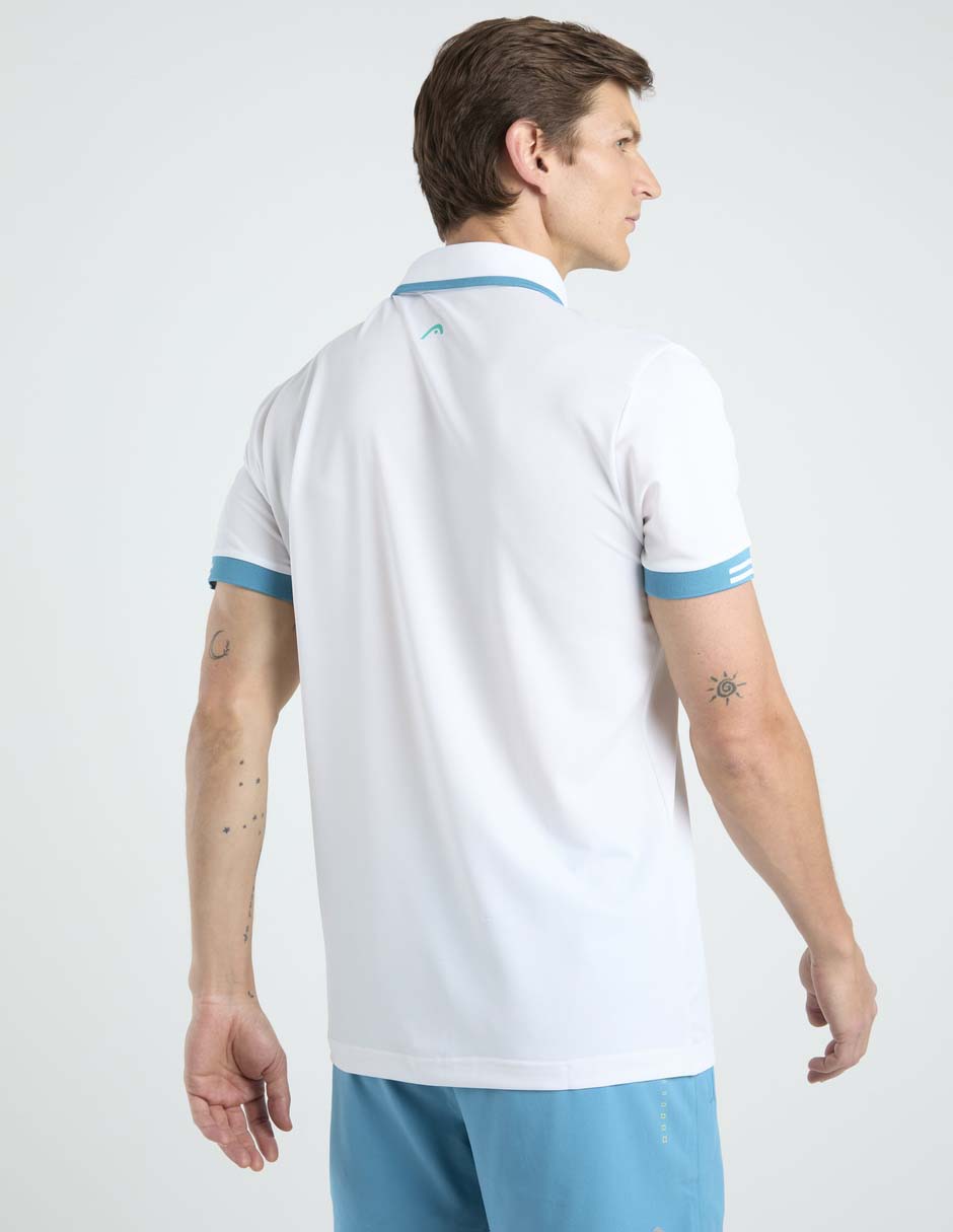Playera tipo polo pádel Head para hombre