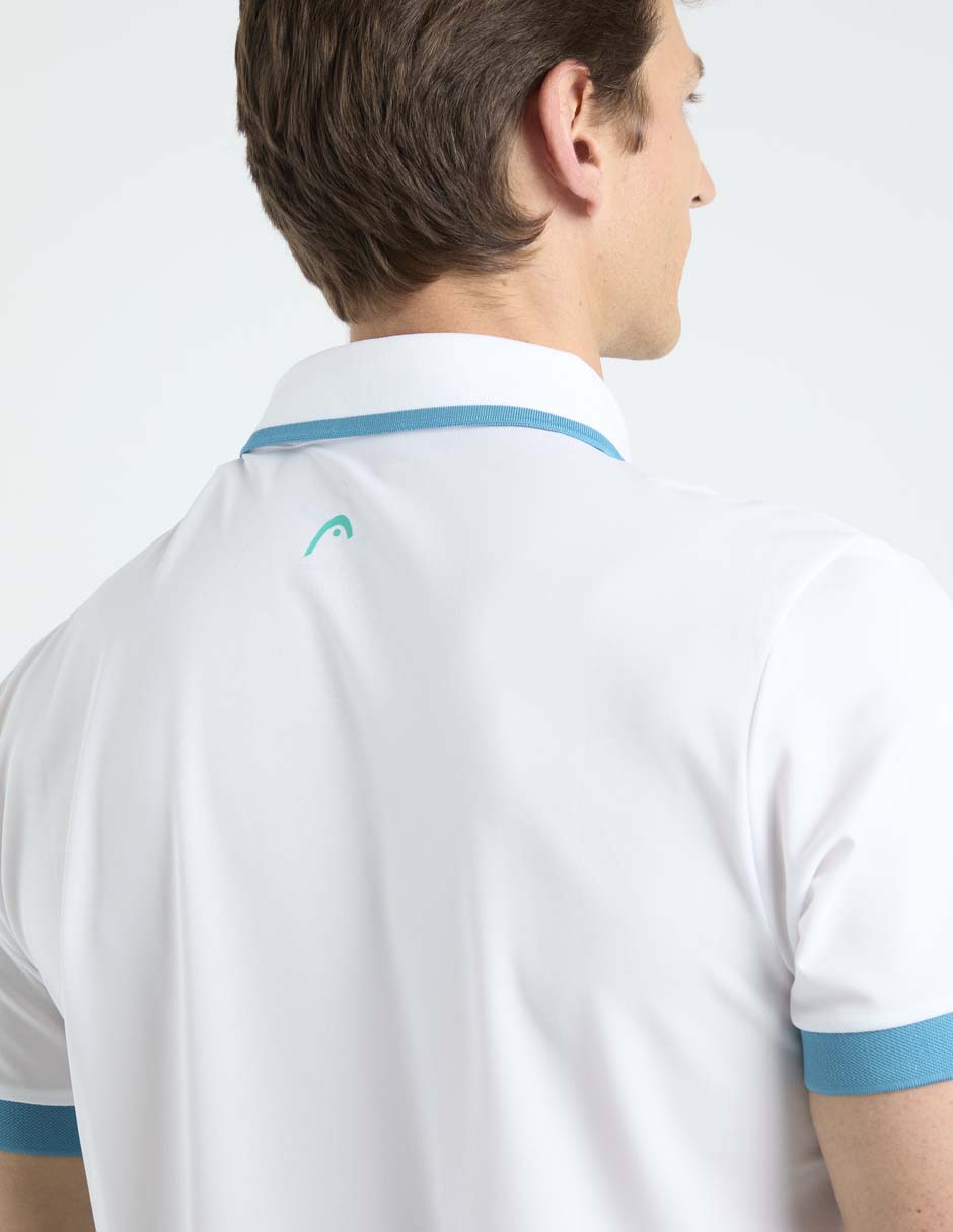 Playera tipo polo pádel Head para hombre