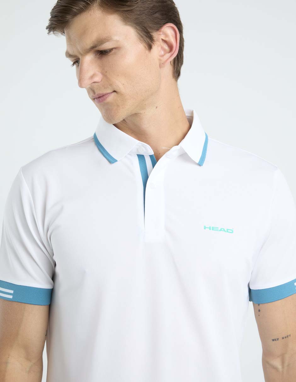 Playera tipo polo pádel Head para hombre