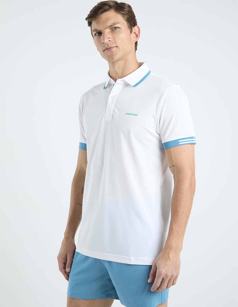 Playera tipo polo pádel Head para hombre