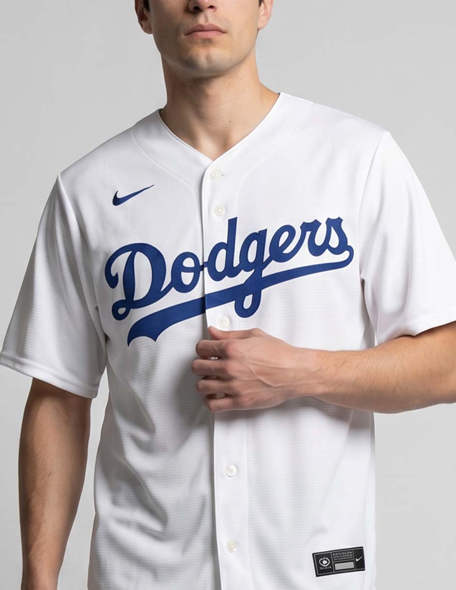 Jersey de Los Ángeles Dodgers Local Authentic de manga corta MLB game para hombre